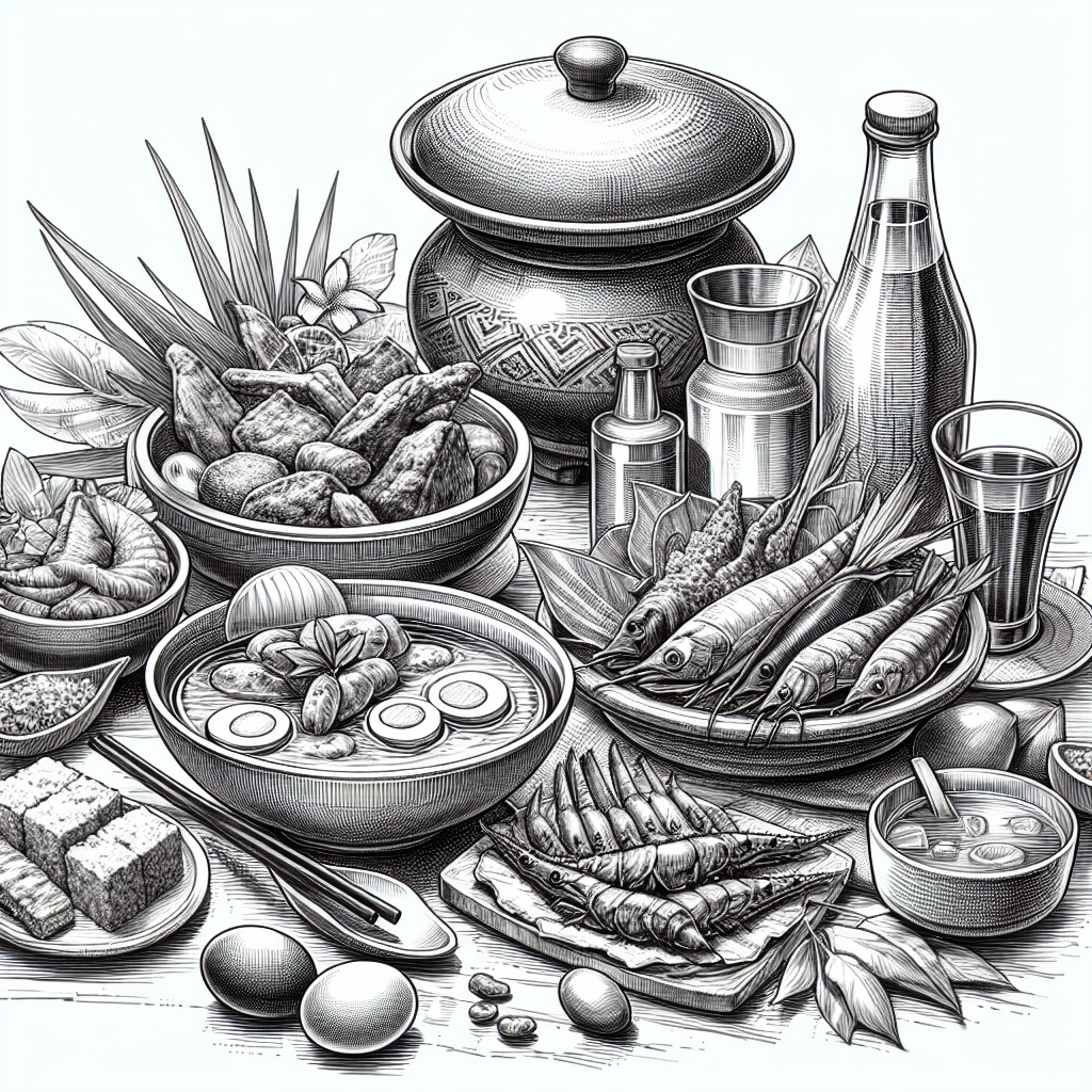 Keindahan Sketsa Makanan Tradisional Indonesia yang Menggugah Selera